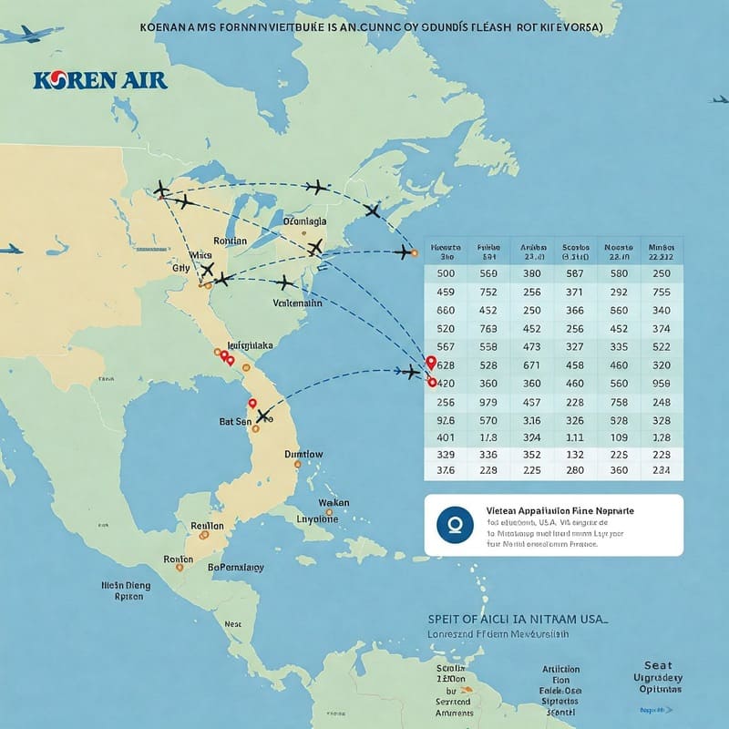 Giá vé máy bay đi Mỹ hãng Korean Air có nhiều khung giờ bay